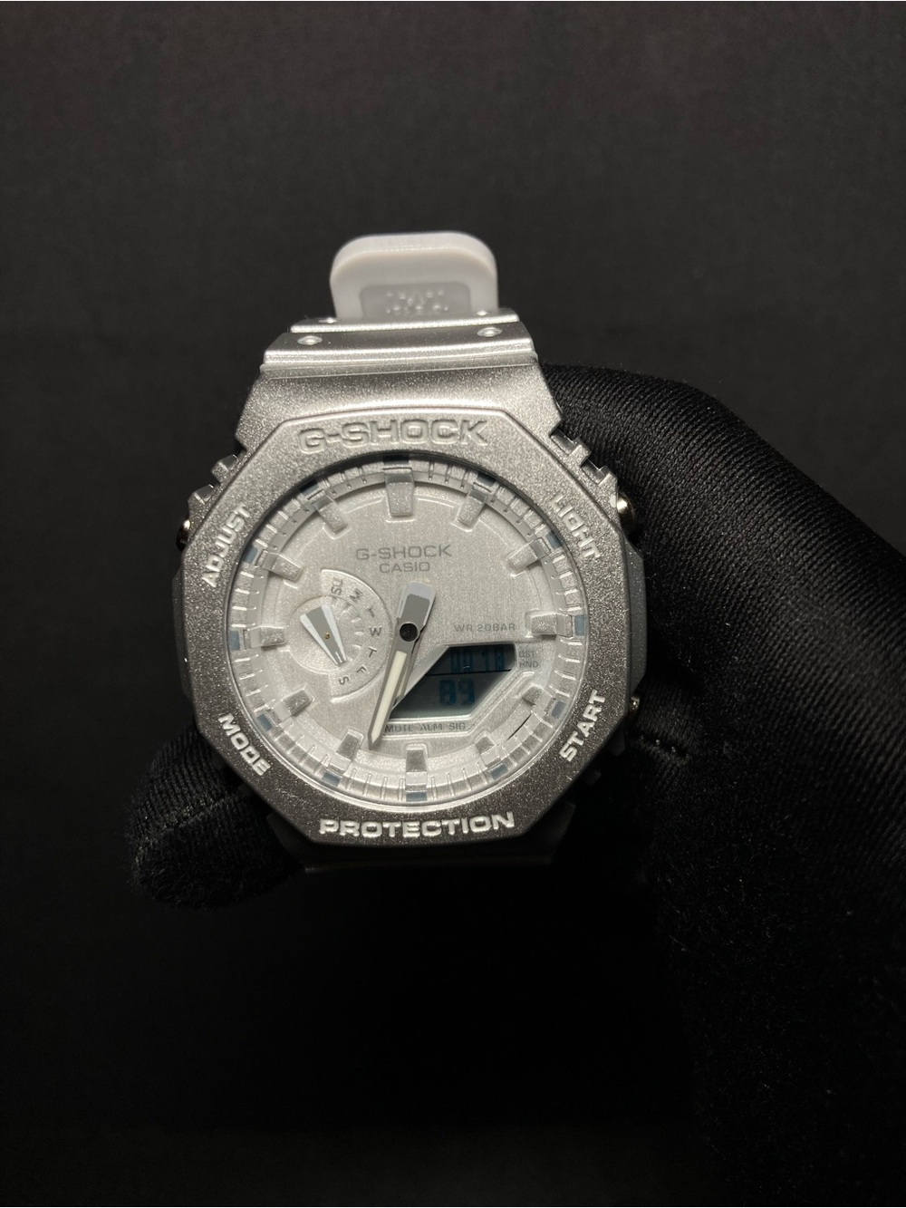 Custom G Shock Silver Metallic Ga 2100 Model